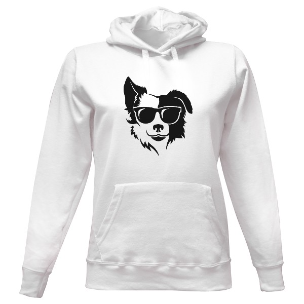 Dámská mikina s kapucí s potiskem Border kolie