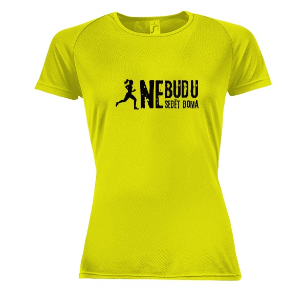 Dámské funkční tričko s potiskem Běžkyně v neděli