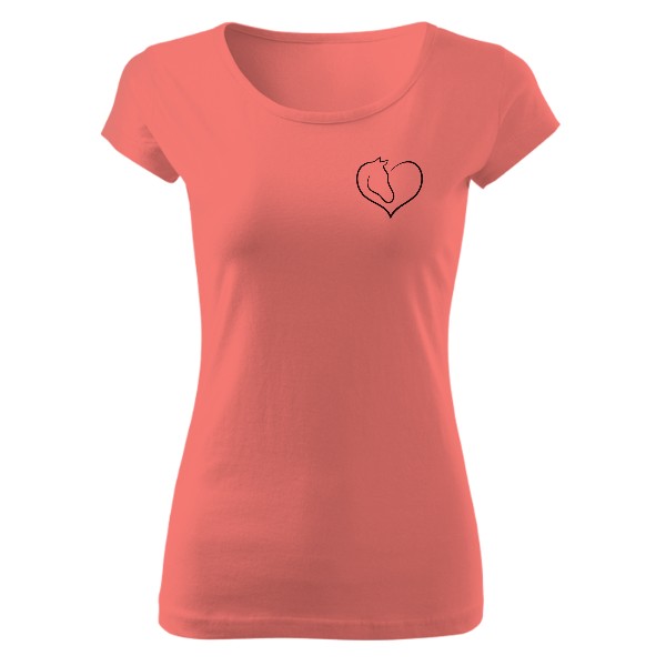 Tričko s potiskem Koně v srdci