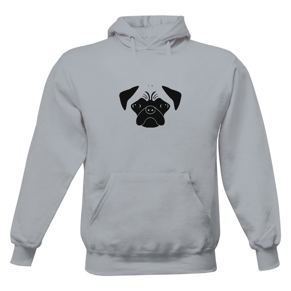Pánská mikina s kapucí s potiskem Mopsík