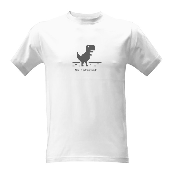Tričko s potiskem No internet