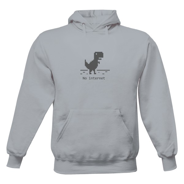 Pánská mikina s kapucí s potiskem No internet