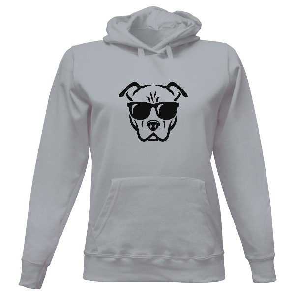 Dámská mikina s kapucí s potiskem Pitbull frajer