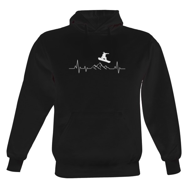 Pánská mikina s kapucí s potiskem Snowboard je život!