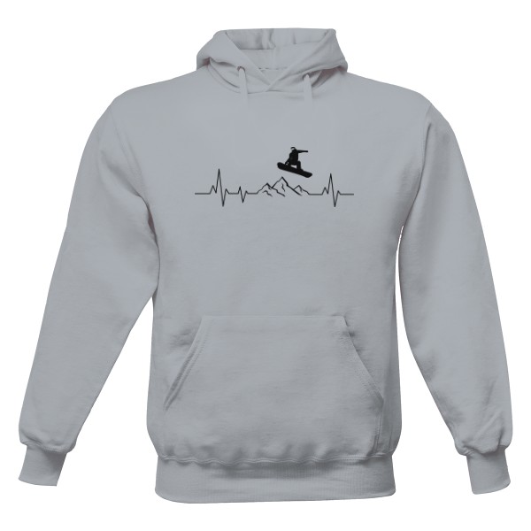 Pánská mikina s kapucí s potiskem Snowboard je život!