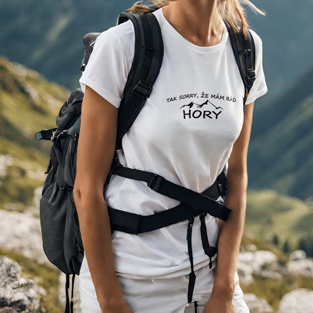 Tričko s potiskem Tak sorry, že mám rád hory