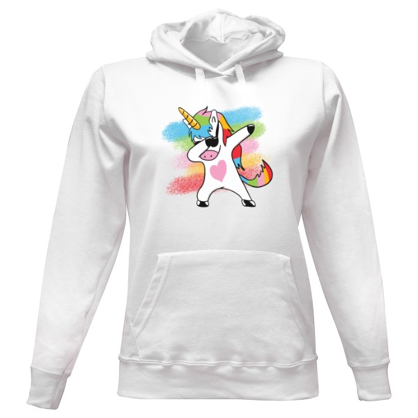 Dámská mikina s kapucí s potiskem Unicorn 