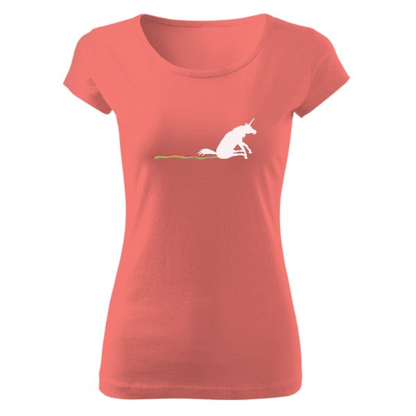 Tričko s potiskem Unicorn sáňkuje