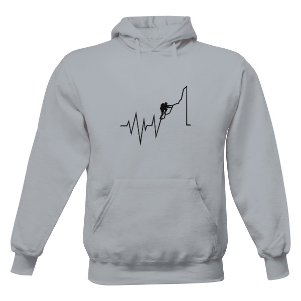 Pánská mikina s kapucí s potiskem Žít pro hory