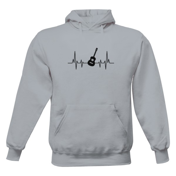 Pánská mikina s kapucí s potiskem Žít pro kytaru