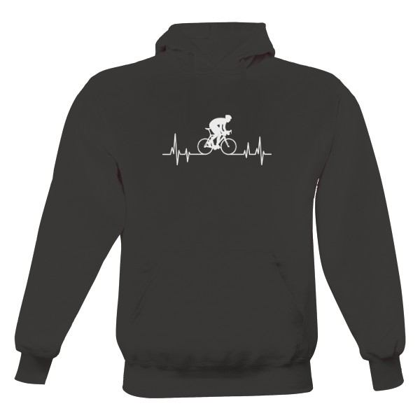 Pánská mikina s kapucí s potiskem Život na kole!